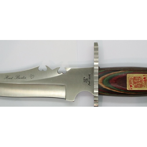 2024 - Japanese surgical steel heart breaker sheath knife by First Cutlery, blade L: 16 cm. P&P Group 2 (£1... 