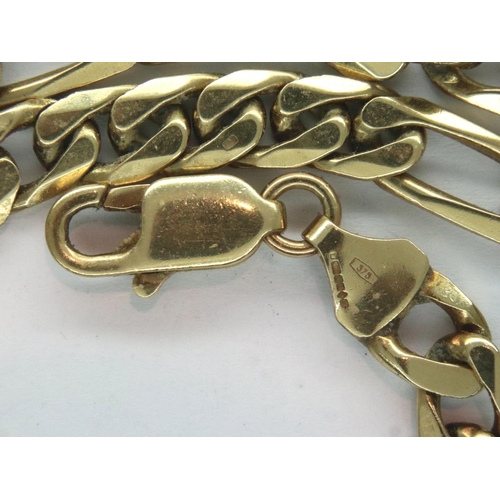 3 - 9ct gold necklace, L: 42 cm, 31.2g. P&P Group 1 (£14+VAT for the first lot and £1+VAT for subsequent... 