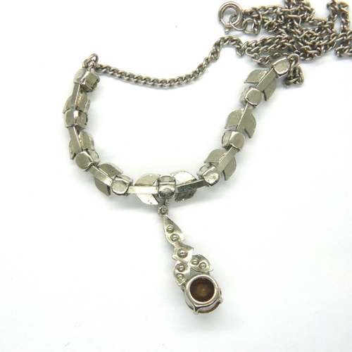 72 - Five necklaces to include Swarovski, crystal, and diamante examples. P&P Group 1 (£14+VAT for the fi... 