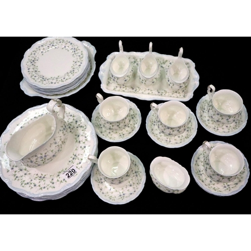 220 - Royal Albert twenty piece service in the Caroline pattern. Not available for in-house P&P, contact P... 