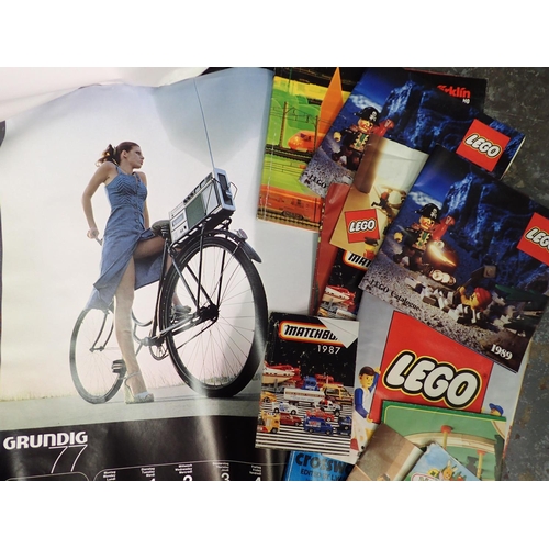 1157 - Quantity of retro advertising catalogues including Lego 1980s and Grundig. Not available for in-hous... 