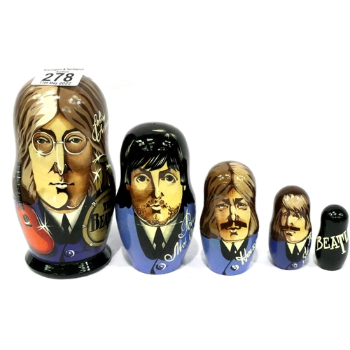 278 - Nesting Russian type doll set of The Beatles. P&P Group 1 (£14+VAT for the first lot and £1+VAT for ... 