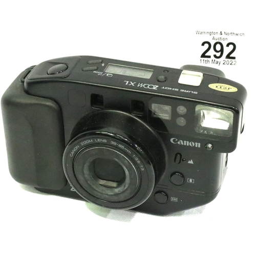 292 - Canon Sure Shot Zoom XL 35mm camera. P&P Group 2 (£18+VAT for the first lot and £3+VAT for subsequen... 