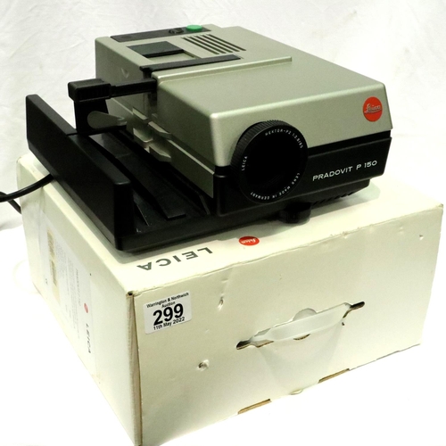 299 - Leica Pradovit P150 slide projector, boxed. P&P Group 2 (£18+VAT for the first lot and £3+VAT for su... 