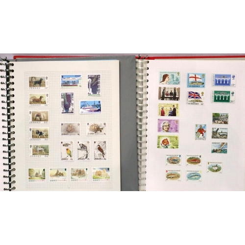 369 - Two albums of mint Jersey and Guernsey stamps, High CV. P&P Group 2 (£18+VAT for the first lot and £... 