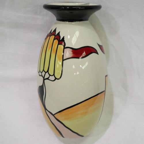 156 - Lorna Bailey lidded vase in the Mayfield pattern, H: 20 cm. No cracks, chips or visible restoration.... 