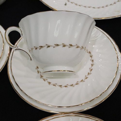 165 - Royal Doulton tea service in the Adrian pattern comprising six trios, sandwich plate, milk jug and s... 