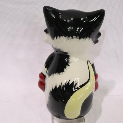 180 - Lorna Bailey cat, Ali, H: 15 cm. No cracks, chips or visible restoration. P&P Group 1 (£14+VAT for t... 