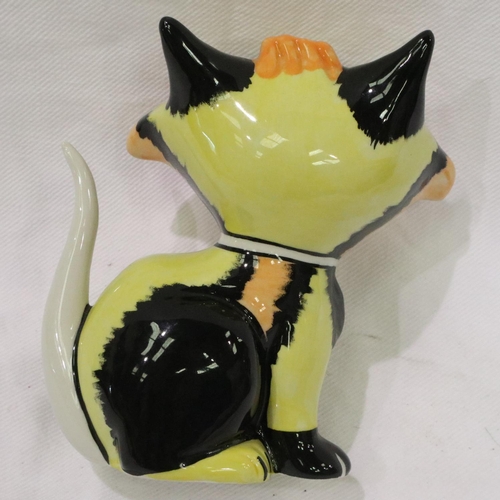 188 - Lorna Bailey cat, Fang, H: 13 cm. No cracks, chips or visible restoration. P&P Group 1 (£14+VAT for ... 