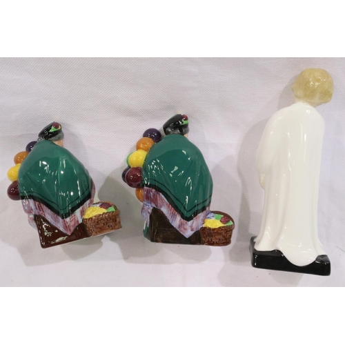 189 - Royal Doulton miniature Balloon Sellers (2) and a HN 1985 Darling figurine. P&P Group 2 (£18+VAT for... 