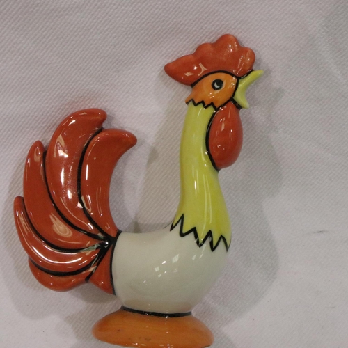 197 - Lorna Bailey Cockerel figurine, Doodle Do, H: 10 cm. No cracks, chips or visible restoration. P&P Gr... 