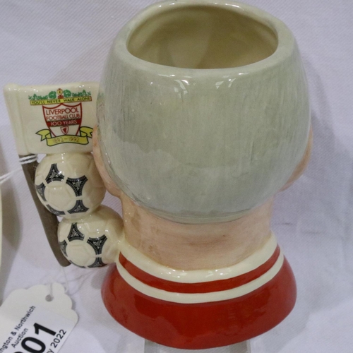 201 - Royal Doulton character jug, Liverpool FC Centenary 1537/5500. P&P Group 2 (£18+VAT for the first lo... 