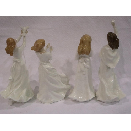 202 - *** WITHDRAWN *** Ten Royal Doulton figurines, each H: 16 cm. P&P Group 3 (£25+VAT for the first lot... 