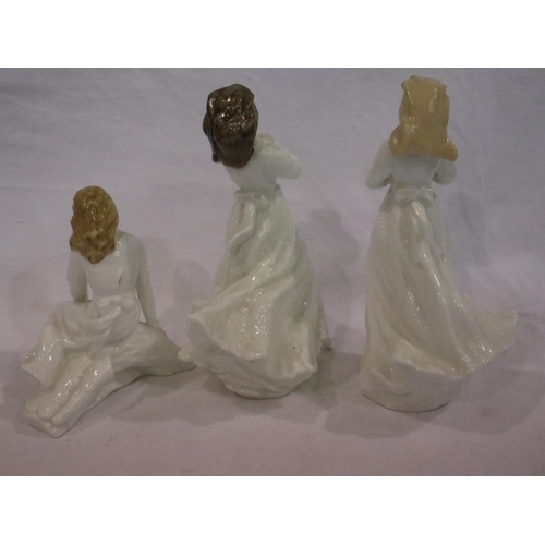 202 - *** WITHDRAWN *** Ten Royal Doulton figurines, each H: 16 cm. P&P Group 3 (£25+VAT for the first lot... 