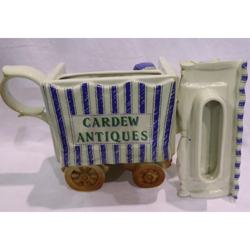 225 - Paul Cardew for Cardew Designs: three limited edition teapots, Antique Shop, AGA and Harmony Kingdom... 