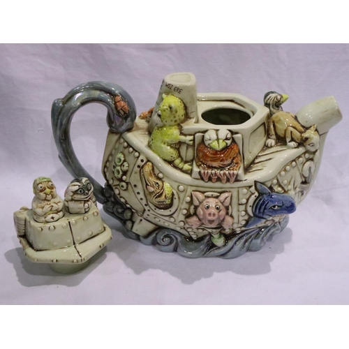 225 - Paul Cardew for Cardew Designs: three limited edition teapots, Antique Shop, AGA and Harmony Kingdom... 