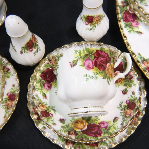 229 - Royal Albert, large dinner and tea service in the Old Country Roses pattern, approximately 50 pieces... 