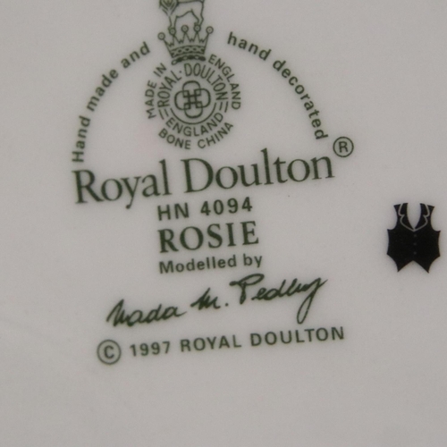 232 - Five Royal Doulton figurines to include Rosie HN 4094, largest H: 20 cm. P&P Group 3 (£25+VAT for th... 