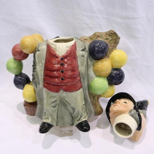 235 - Royal Doulton Balloon Man and Woman teapot. P&P Group 2 (£18+VAT for the first lot and £3+VAT for su... 