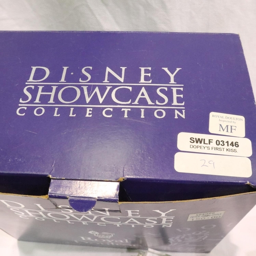 236 - Disney Showcase limited edition Royal Doulton figurine, Dopeys First Kiss, no 29/850, L: 18 cm. P&P ... 