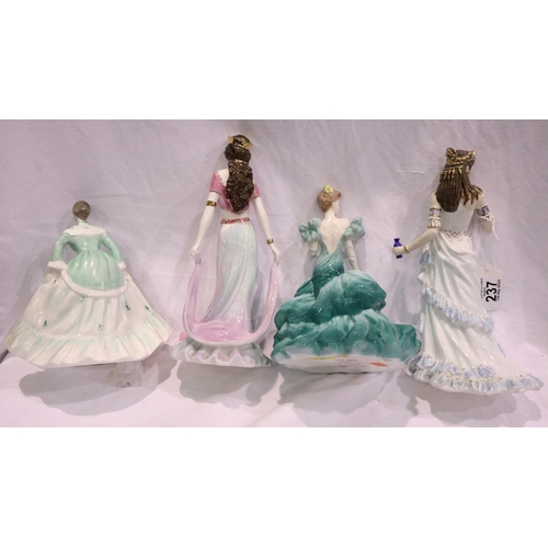 237 - Four Coalport figures, largest H: 25 cm. P&P Group 2 (£18+VAT for the first lot and £3+VAT for subse... 