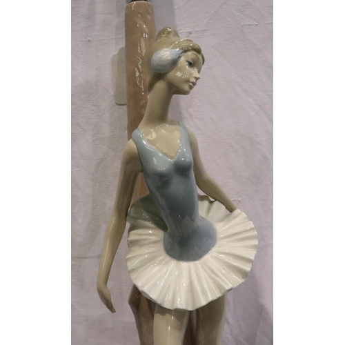 240 - Lladro table lamp in the form of a ballerina leaning against a tree, overall H: 47 cm. P&P Group 3 (... 