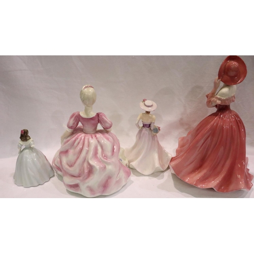 242 - Four Coalport figures, largest H: 20 cm. P&P Group 2 (£18+VAT for the first lot and £3+VAT for subse... 