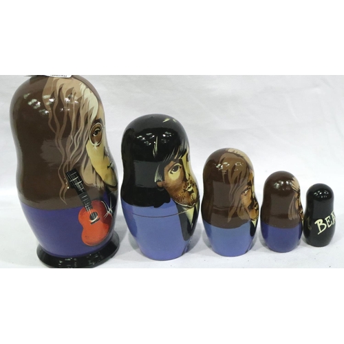 278 - Nesting Russian type doll set of The Beatles. P&P Group 1 (£14+VAT for the first lot and £1+VAT for ... 