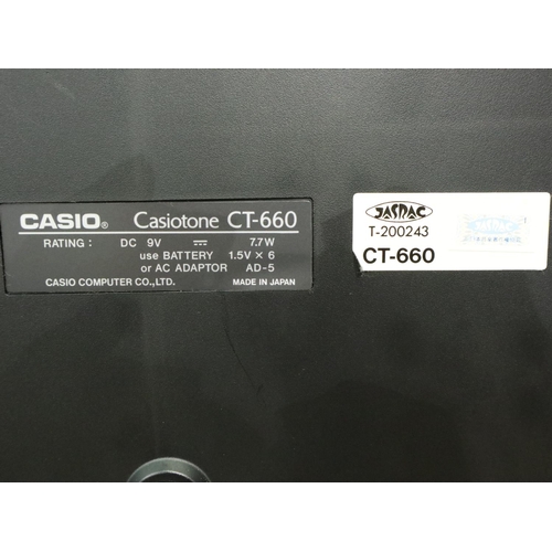 313 - Boxed Casiotone CT660 keyboard. P&P Group 3 (£25+VAT for the first lot and £5+VAT for subsequent lot... 