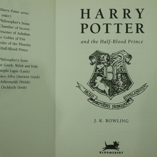 342 - Harry Potter by JK Rowling, eight Bloomsbury first editions including Harry Potter and The Half Bloo... 