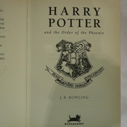 342 - Harry Potter by JK Rowling, eight Bloomsbury first editions including Harry Potter and The Half Bloo... 