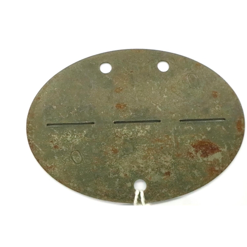 2152 - WWII German Army dog tag. Fahr-Ersatz-Abteilung Driving Replacement Depot. P&P Group 1 (£14+VAT for ... 