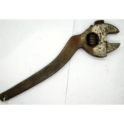 2163 - WWII marked German Panzer Tank adjustable spanner. A set of these were kept in a tool roll in each t... 