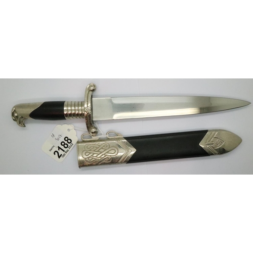 2188 - Replica German military dagger. P&P Group 2 (£18+VAT for the first lot and £3+VAT for subsequent lot... 