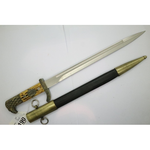 2190 - Replica German military dagger. P&P Group 2 (£18+VAT for the first lot and £3+VAT for subsequent lot... 