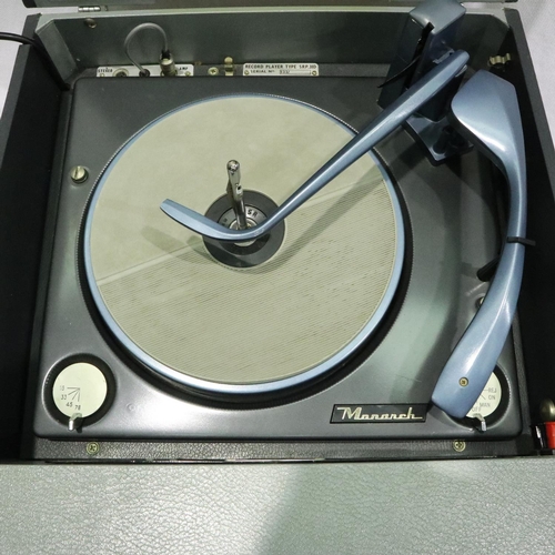 357 - Bush Monarch mono record player. P&P Group 3 (£25+VAT for the first lot and £5+VAT for subsequent lo... 