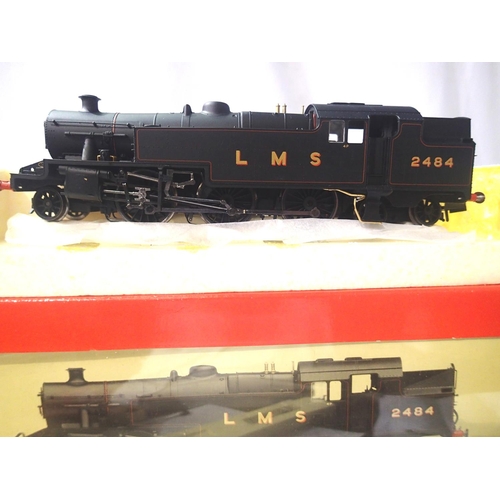 2128 - Hornby R2730 Stanier 2.6.4 tank, LMS Black 2484, excellent condition, slight yellowing to box window... 