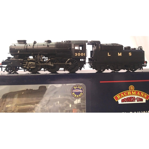 2133 - Bachmann 32-575 Ivatt Class 4, LMS Black, 3001, excellent condition, box with wear. P&P Group 1 (£14... 