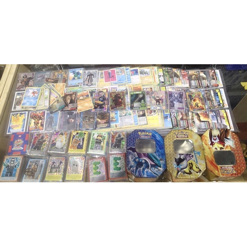 2123 - Large collection of mixed collector cards to include Pokemon, Dr Who, Lego and Pokemon tins. P&P Gro... 