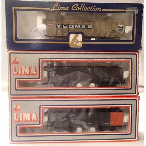 2191 - Three Lima PTA wagons to include Yeoman example, very good condition, boxed. P&P Group 1 (£14+VAT fo... 