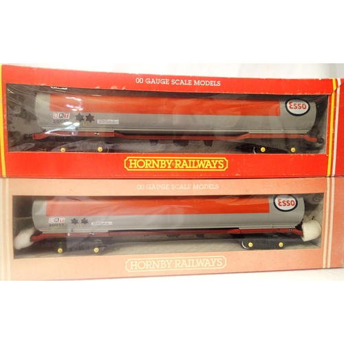 2193 - Two Hornby 100 ton Esso bogie tankers, very good to excellent condition, boxes fair/good. P&P Group ... 