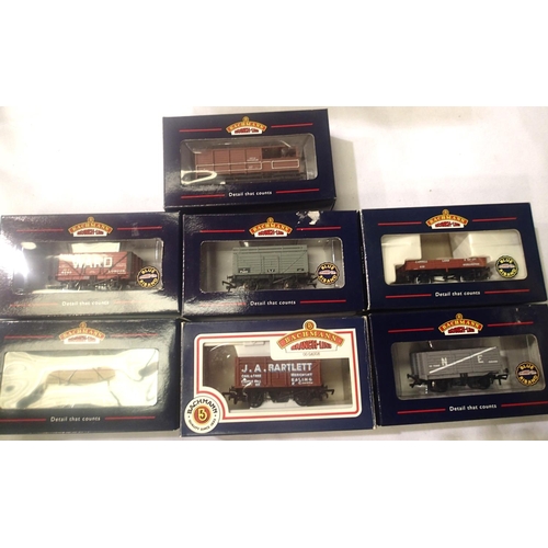 2204 - Seven Bachmann wagons, various types including Private Owner, toad brake etc. Mostly very good to ex... 