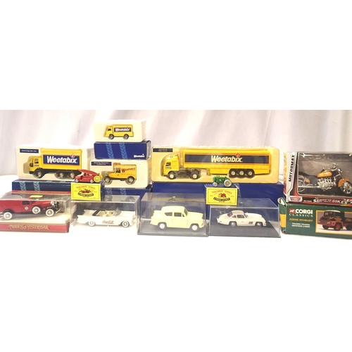 2062 - Selection of twelve boxed diecast vehicles, various makes and types. Mostly very good condition, inc... 