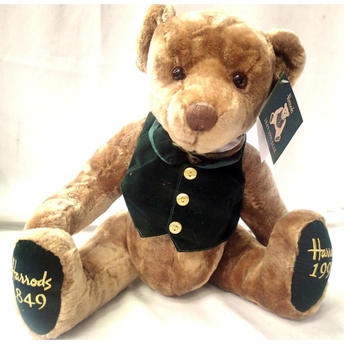 2084 - Harrods 150 year celebration bear, 1849-1999, H: 50 cm. P&P Group 1 (£14+VAT for the first lot and £... 