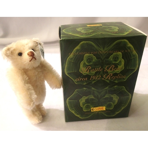 2102 - Steiff circa 1912 replica Rattle bear, limited edition 708/2000 Teddy Bears of Witney Exclusive, H: ... 