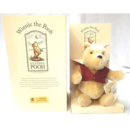 2111 - Steiff Bears, Winnie The Pooh, limited edition 6262/10,000, H: 27 cm, boxed, excellent condition. P&... 