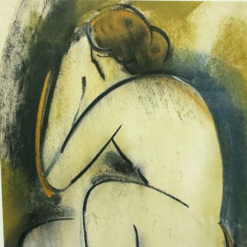 3064 - Mary Stork (1938-2007): three colour prints, nude studies, largest 30 x 40 cm. Not available for in-... 