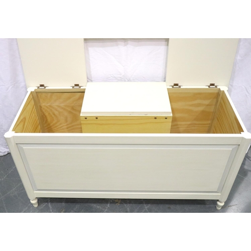 3121 - A modern bedding style chest, incorporating a lift mechanism for stereo system, European two pin plu... 