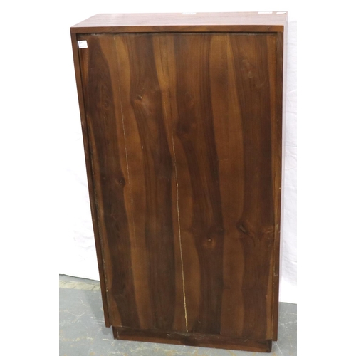 3128 - Walnut thirty-seven drawer cabinet, 55 x 23 x 102 cm H. Not available for in-house P&P, contact Paul... 