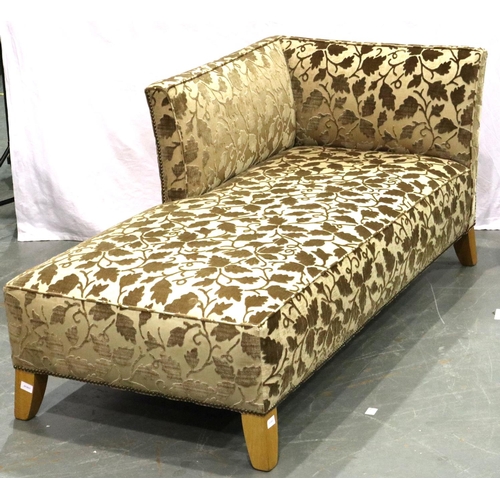 3149 - A contemporary upholstered chaise longue, H: 170 x 80 x 75 cm. Not available for in-house P&P, conta... 